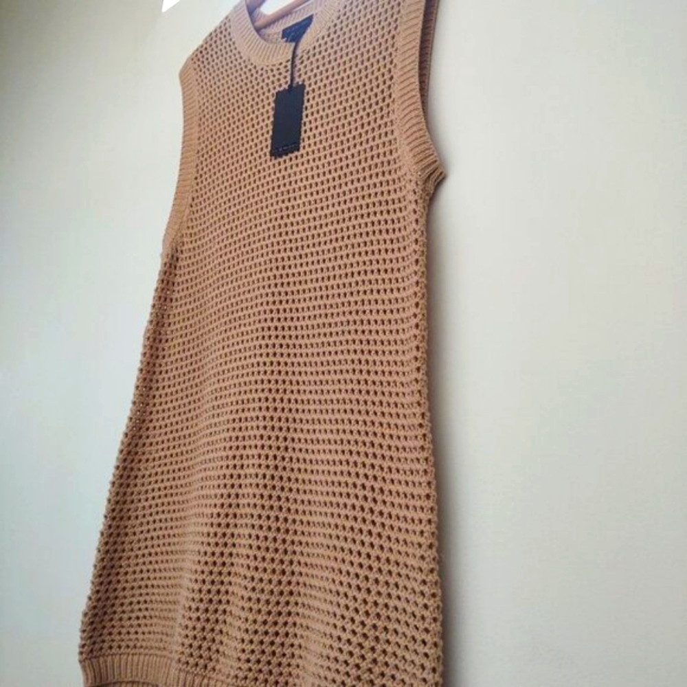 NWT Art of Rhetoric Camel-Tan Sweater VEST: Size L